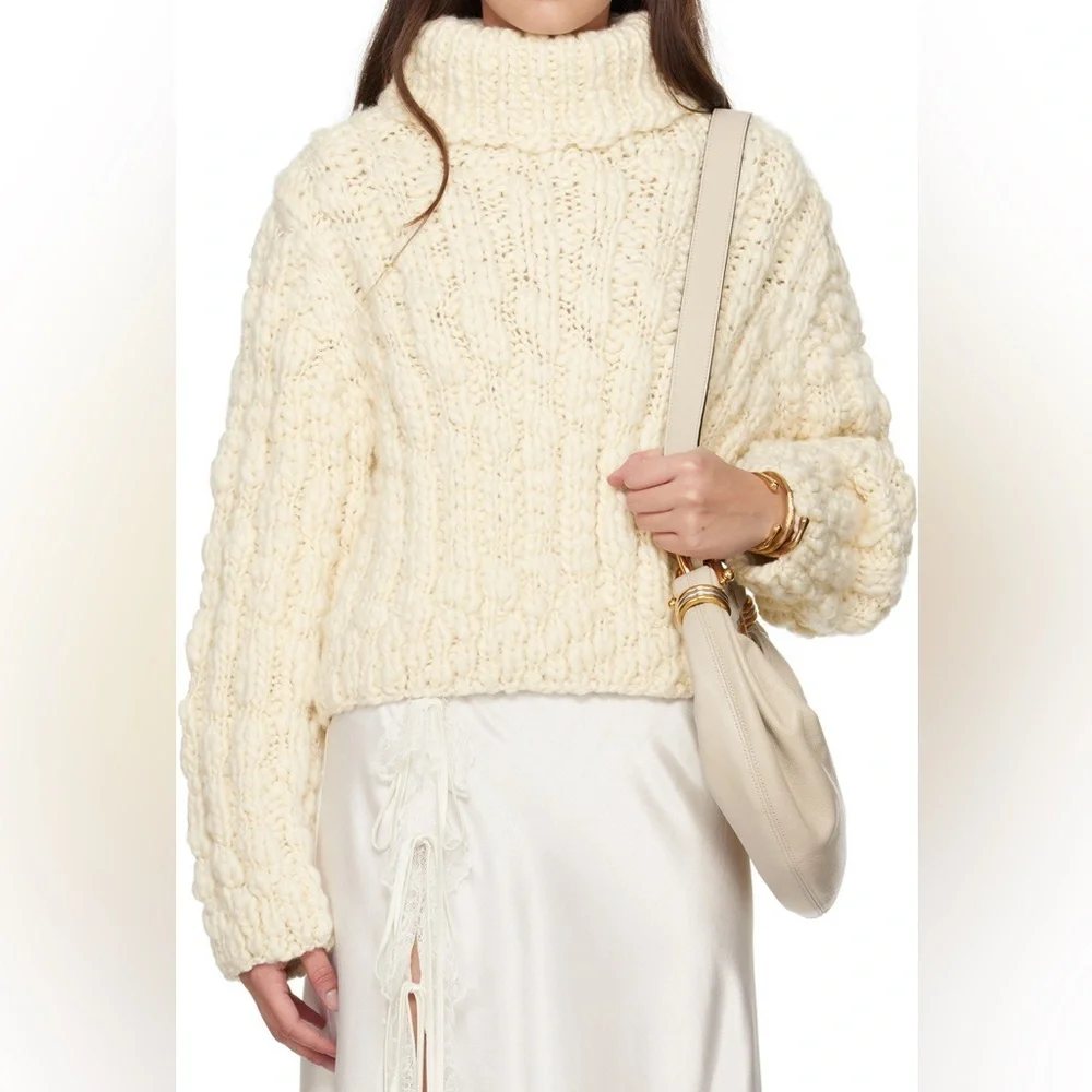 Cloudy Wool Turtleneck Sweater